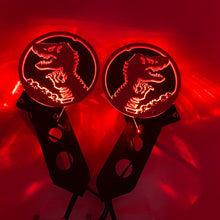 Load image into Gallery viewer, Light up Jurassic T-Rex hinge mount side mirrors for Wrangler & Gladiator PPE Offroad