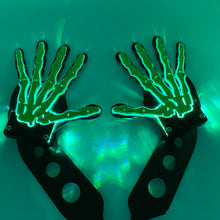 Load image into Gallery viewer, Light up Skeleton wave hinge mount side mirrors for Wrangler & Gladiator PPE Offroad