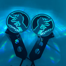 Load image into Gallery viewer, Light up Jurassic T-Rex hinge mount side mirrors for Wrangler & Gladiator PPE Offroad