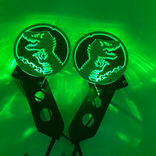 Load image into Gallery viewer, Light up Jurassic T-Rex hinge mount side mirrors for Wrangler & Gladiator PPE Offroad