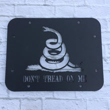 Load image into Gallery viewer, Don't Tread on Me Gadsden Flag tire delete plate PPE Offroad