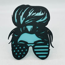 Load image into Gallery viewer, RTS Messy Bun with flag glasses Hitch PPE Offroad