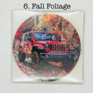 24 piece round Jeep print puzzles PPE Offroad