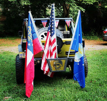 Load image into Gallery viewer, 3 Flag Pole Holder for Hitch Mount PPE Offroad