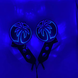 Light up Palm Tree hinge mount side mirrors for Wrangler & Gladiator PPE Offroad