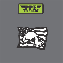Load image into Gallery viewer, American Waving Flag with Skull Molle Badge PPE Offroad