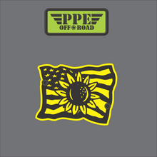 Load image into Gallery viewer, American Waving Flag with Sunflower Molle Badge PPE Offroad