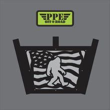 Load image into Gallery viewer, American Waving Flag with Bigfoot 3 Flag Pole Holder for Hitch Mount PPE Offroad
