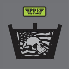 Load image into Gallery viewer, American Waving Flag with Skull 3 Flag Pole Holder for Hitch Mount PPE Offroad
