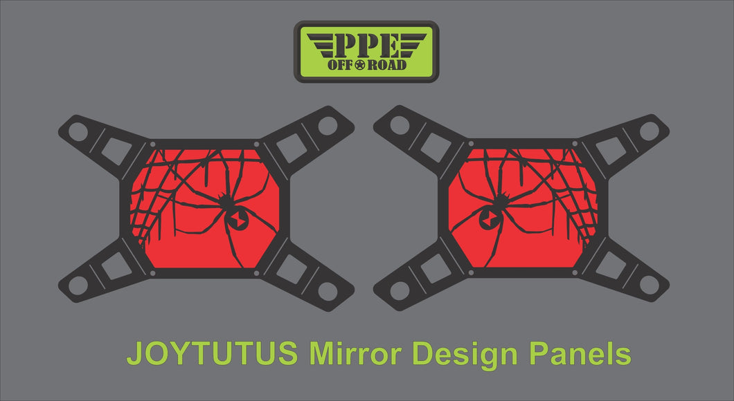 Black Widow Spider Design Panel for Joytutus Mirrors PPE Offroad