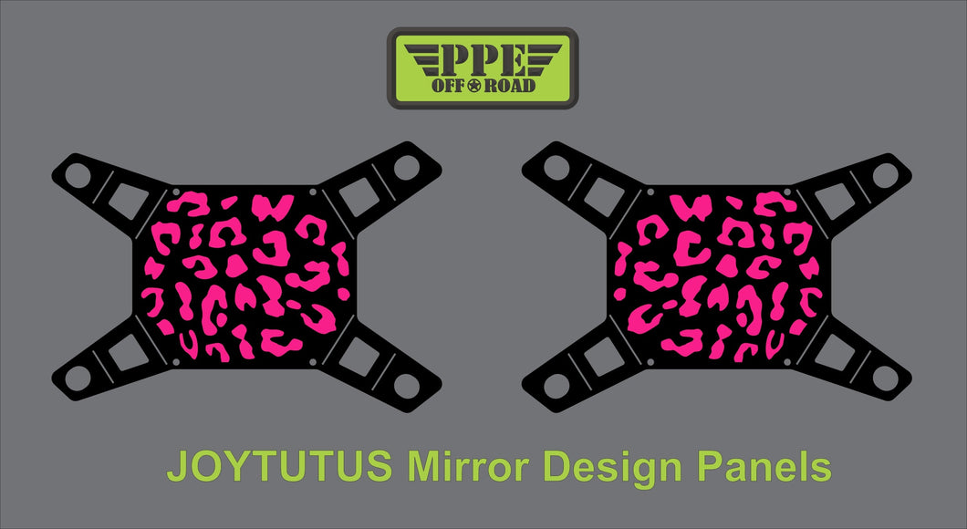 Cheetah Print Design Panel for Joytutus Mirrors PPE Offroad