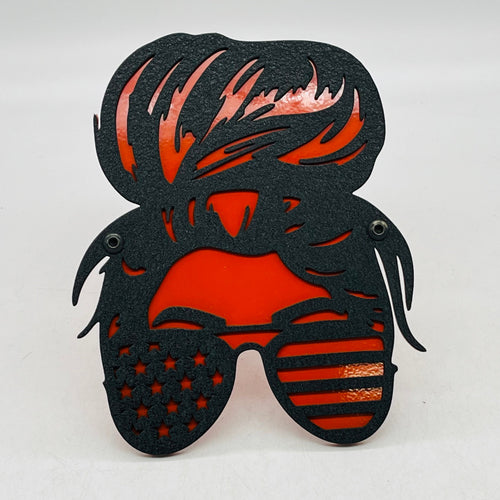 RTS Messy Bun with flag glasses Hitch PPE Offroad