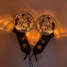 Load image into Gallery viewer, Light up Jack and Sally hinge mount side mirrors for Wrangler &amp; Gladiator PPE Offroad