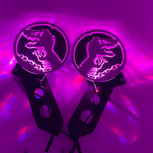 Load image into Gallery viewer, Light up Jurassic T-Rex hinge mount side mirrors for Wrangler &amp; Gladiator PPE Offroad