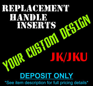 JK/JKU PPE Off Road Custom door handle REPLACEMENT INSERTS ONLY PPE Offroad