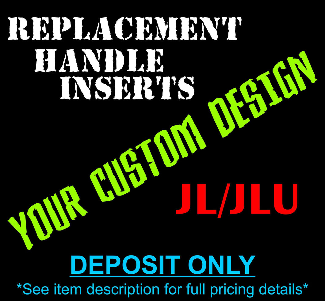 JL/JLU PPE Off Road Custom door handle REPLACEMENT INSERTS ONLY PPE Offroad