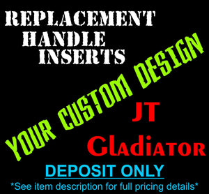 JT Gladiator PPE Off Road Custom door handle REPLACEMENT INSERTS ONLY - PPE Offroad