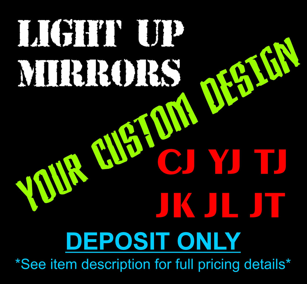 Custom Design Light Up Mirrors PPE Offroad