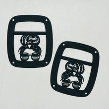 Load image into Gallery viewer, Messy Bun Girl tail light covers PPE Offroad