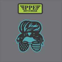 Load image into Gallery viewer, Messy Bun with Flag Glasses  Molle Badge PPE Offroad