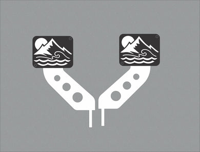 Mountain and Waves hinge mount side mirrors for Wrangler & Gladiator PPE Offroad