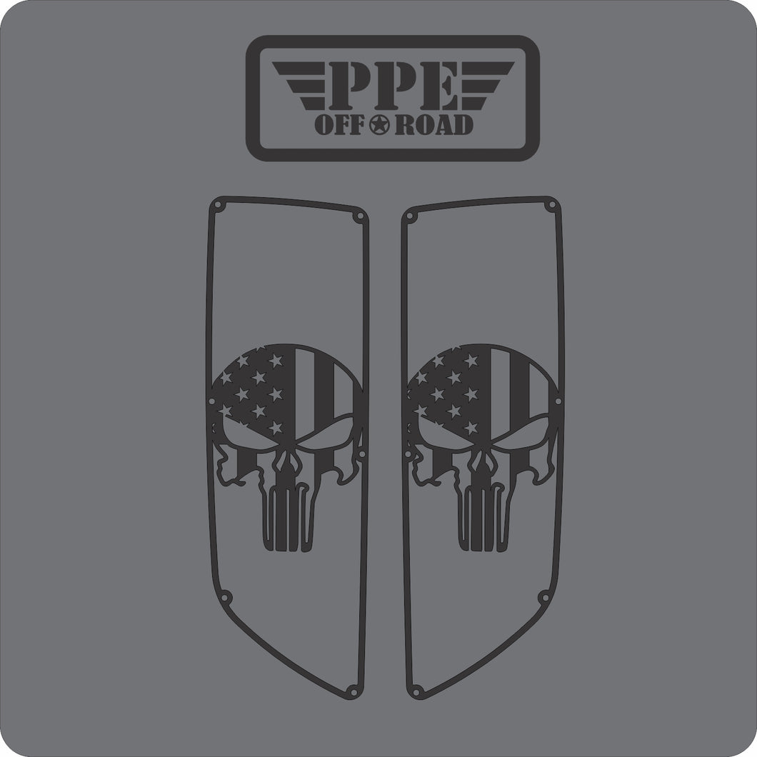 Punisher Flags JL JT Hood Vent DESIGN PANELS ONLY PPE Offroad