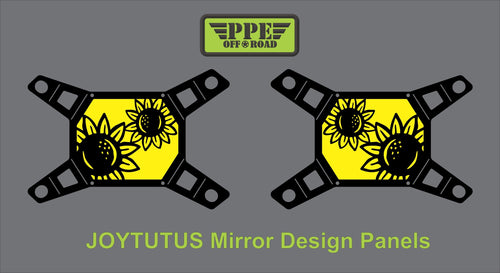 Sun Flower Design Panel for Joytutus Mirrors PPE Offroad