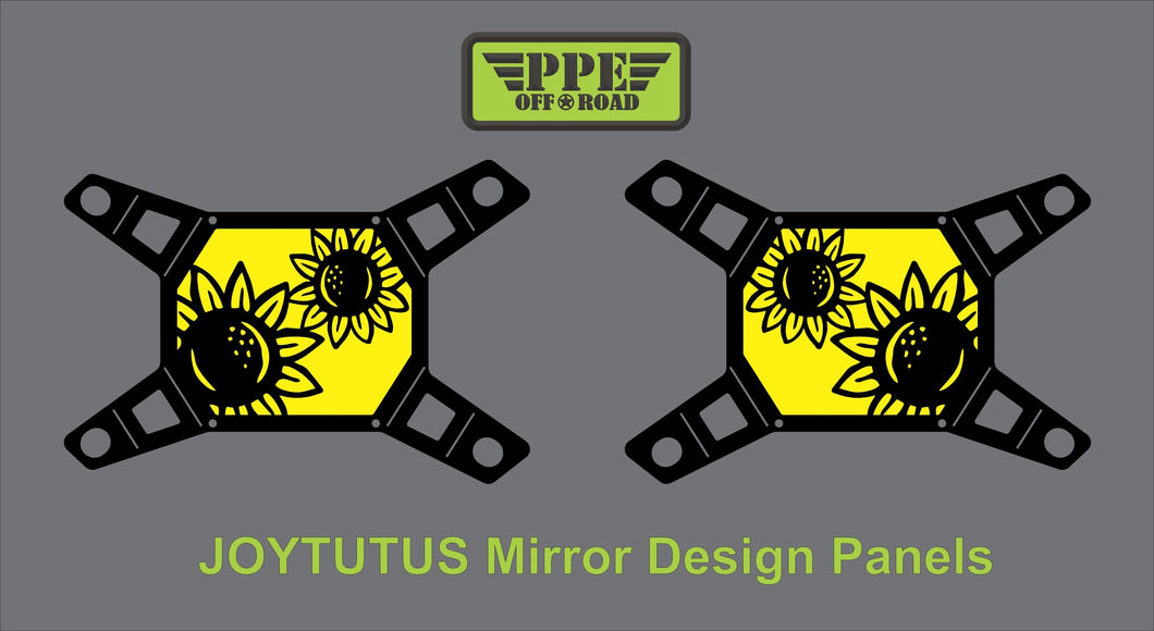 Sun Flower Design Panel for Joytutus Mirrors PPE Offroad