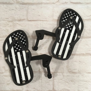 RTS Black and White flag flip flop foot pegs for CJ/YJ/TJ PPE Offroad