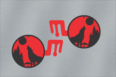 Wolf scene foot pegs for Wrangler/Gladiator PPE Offroad