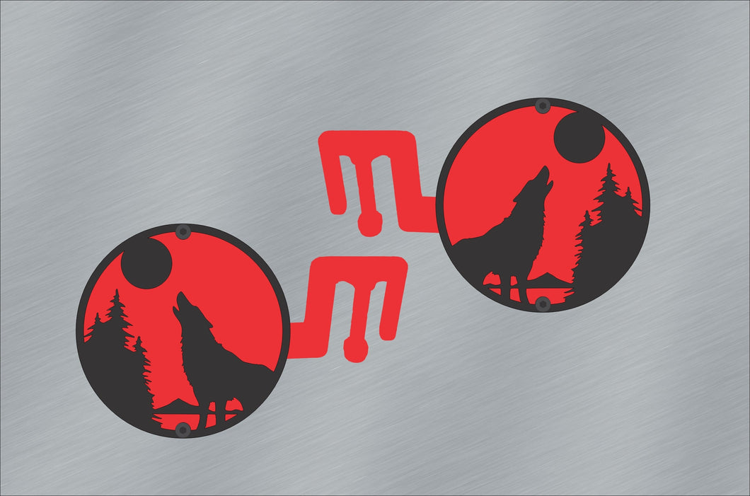 Wolf scene foot pegs for Wrangler/Gladiator PPE Offroad