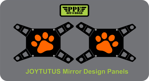Paw Print Design Panel for Joytutus Mirrors PPE Offroad