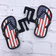 Load image into Gallery viewer, Flag print flip flop foot pegs PPE Offroad