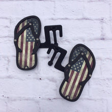 Load image into Gallery viewer, Flag print flip flop foot pegs PPE Offroad