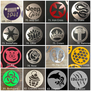 JK, JL & JT Front vent cover emblems- Lots of design choices! PPE Offroad