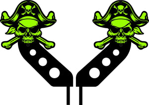 Pirate Jolly Roger hinge mount side mirrors for Wrangler & Gladiator PPE Offroad