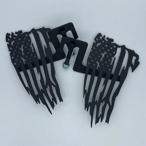 RTS Black America flag foot pegs PPE Offroad