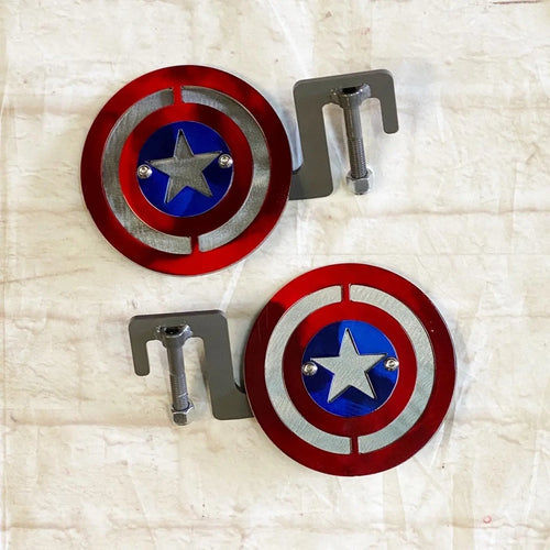 Three color Capt USA footpegs PPE Offroad